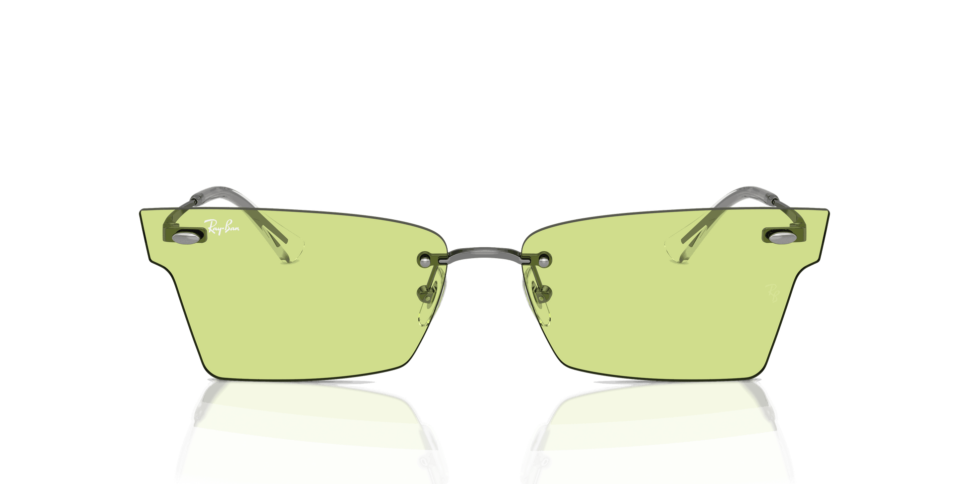 [Green Lenses, Polished Gunmetal Frame]