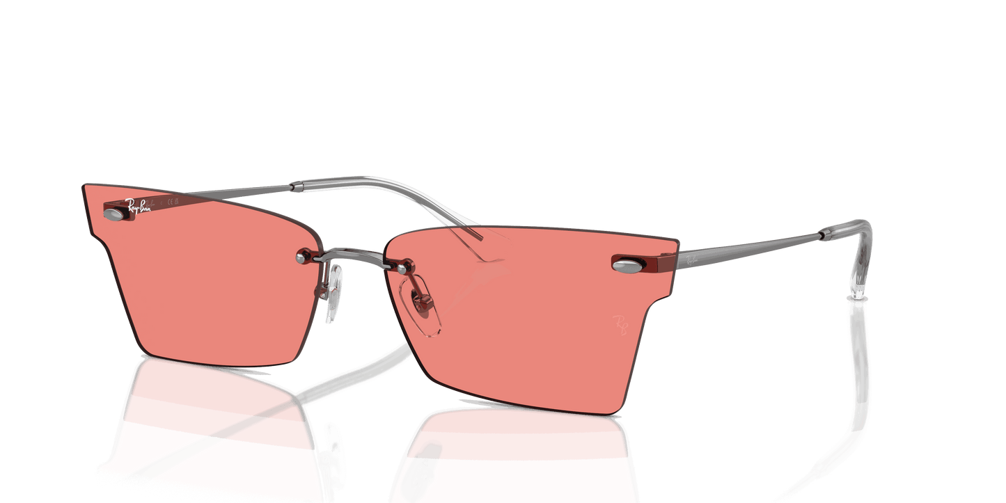 [Pink Lenses, Polished Gunmetal Frame]