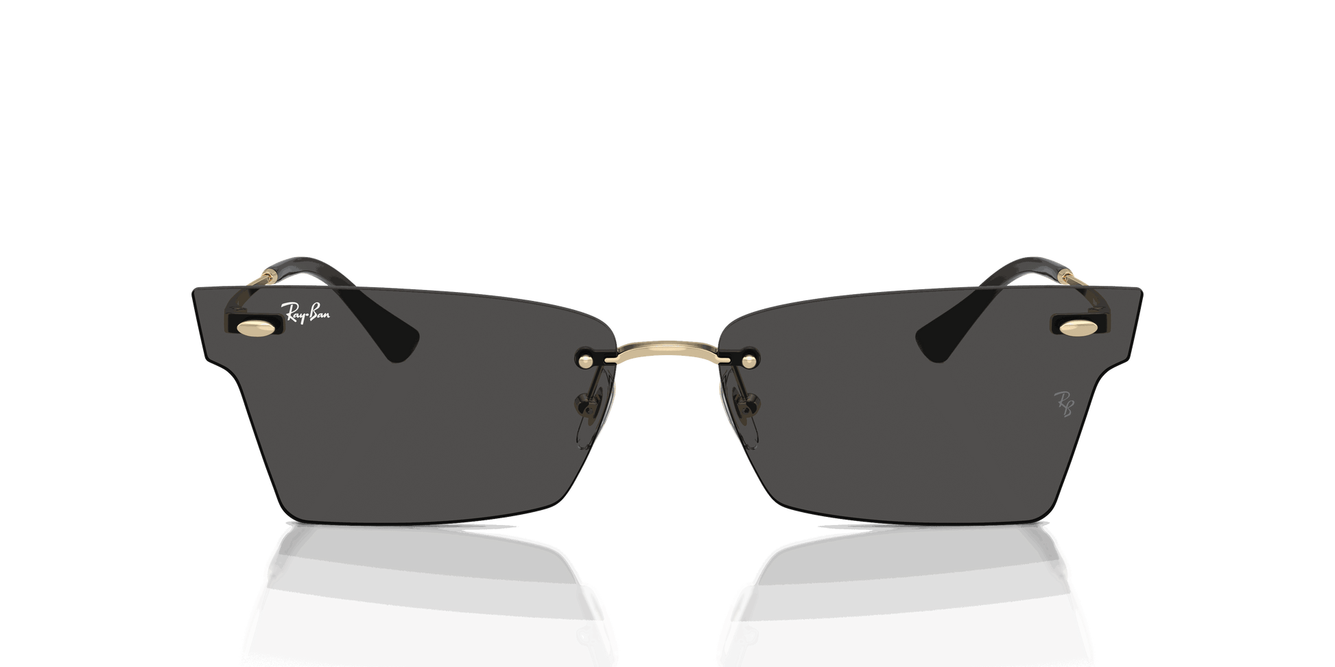 [Dark Grey Lenses, Polished Light Gold Frame]