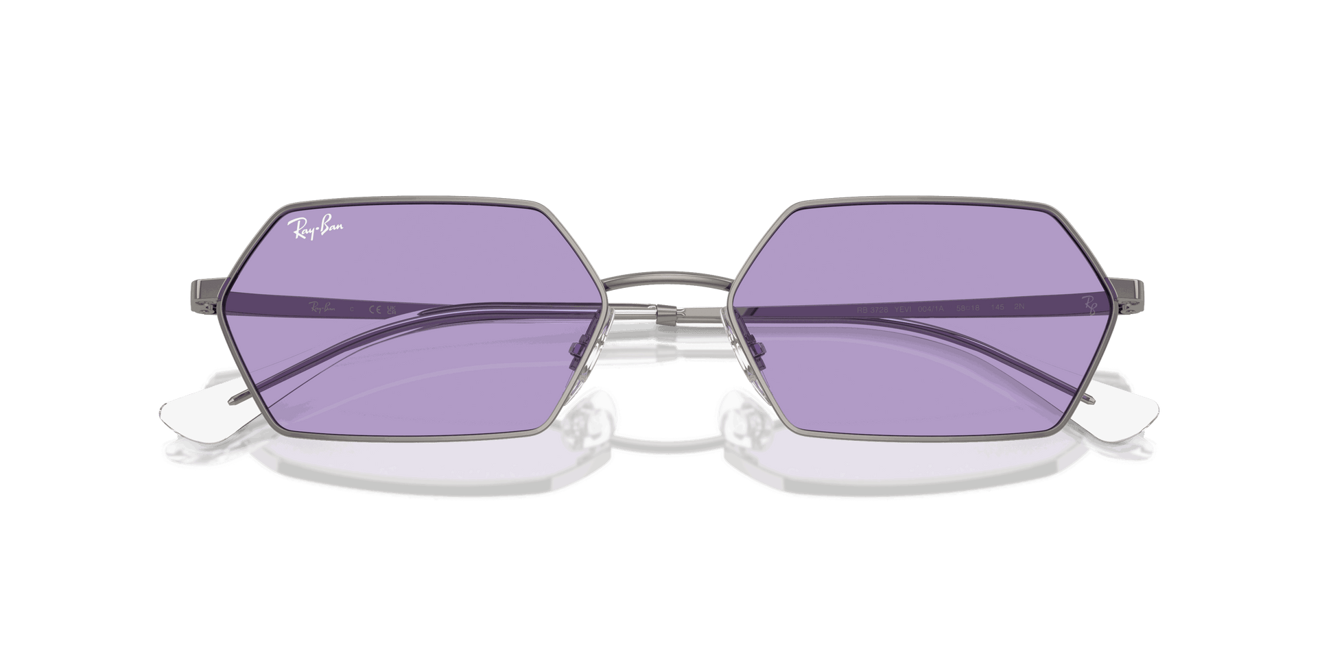[Violet Lenses, Polished Gunmetal Frame]