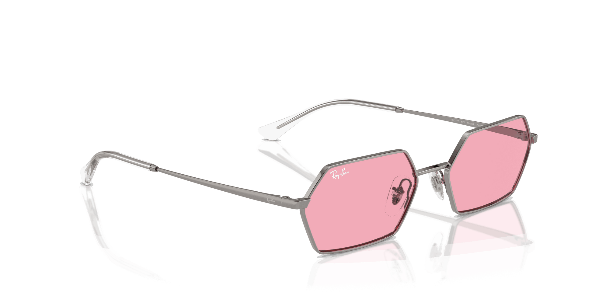 [Pink Lenses, Polished Gunmetal Frame]