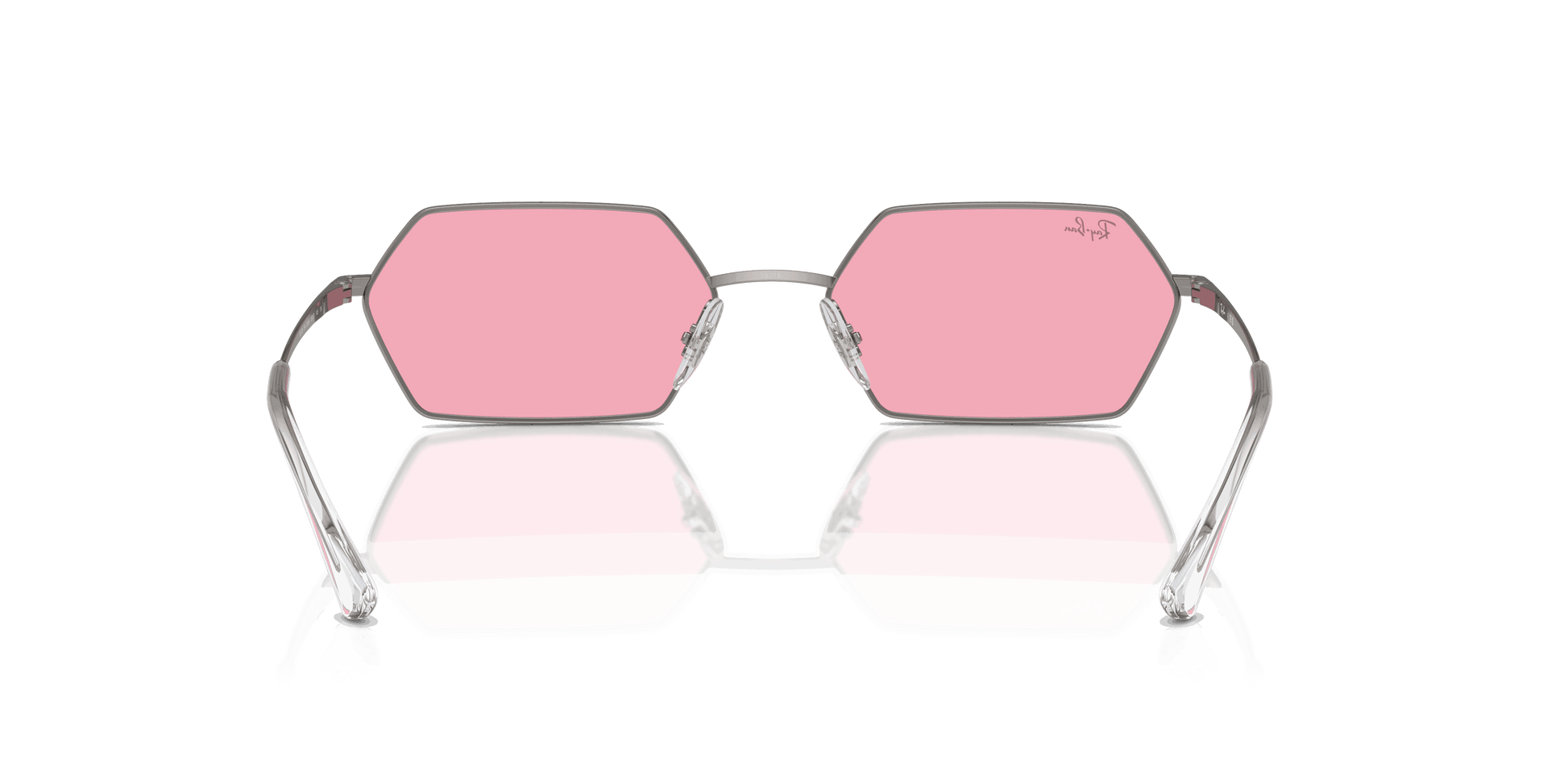 [Pink Lenses, Polished Gunmetal Frame]