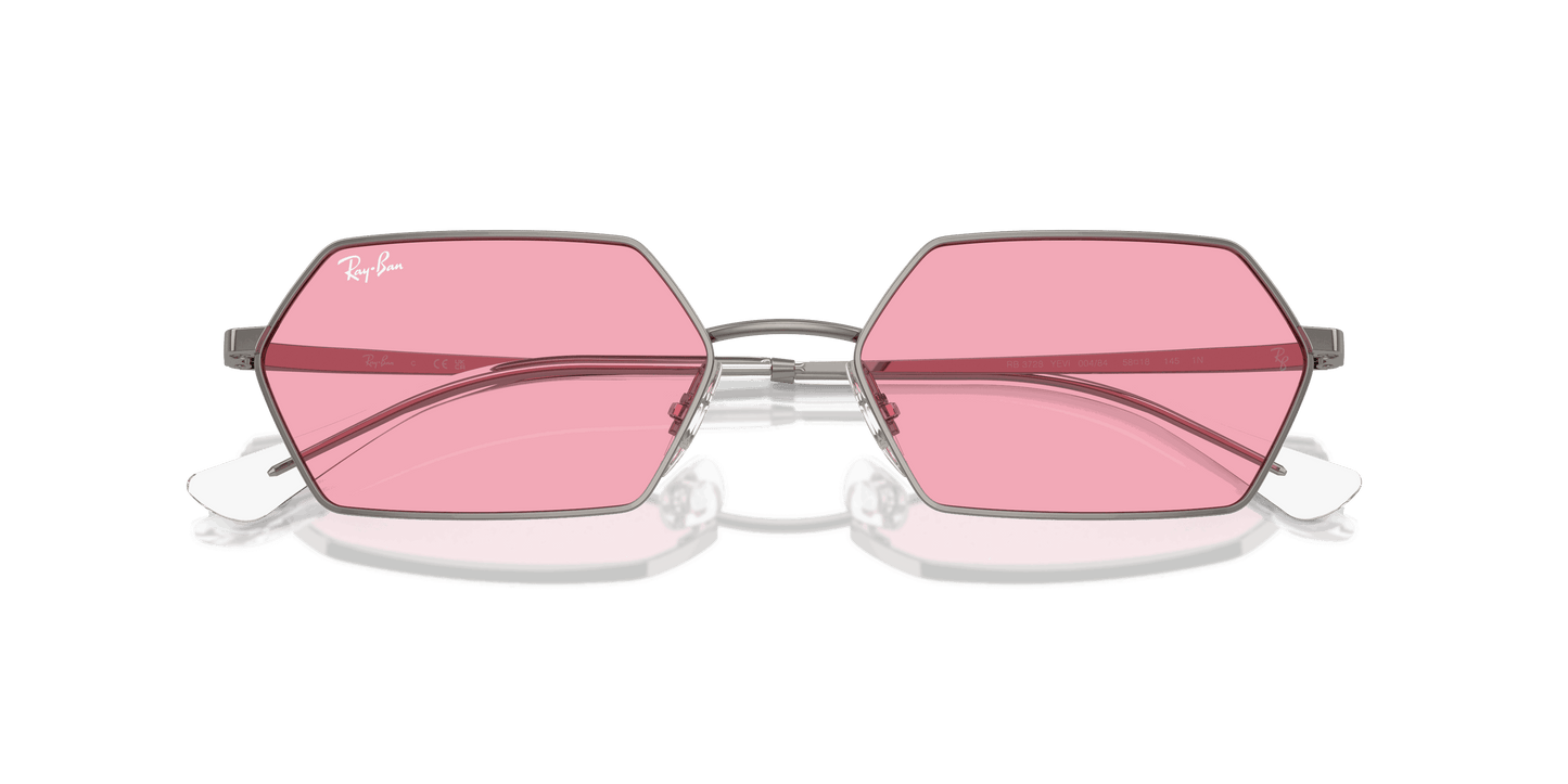 [Pink Lenses, Polished Gunmetal Frame]