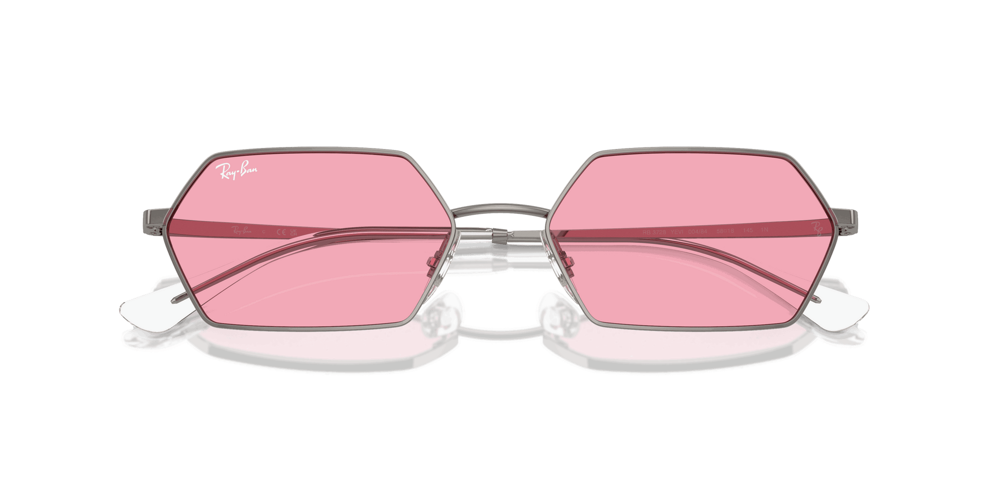 [Pink Lenses, Polished Gunmetal Frame]