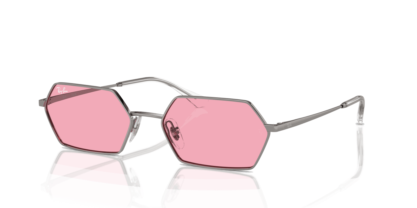 [Pink Lenses, Polished Gunmetal Frame]