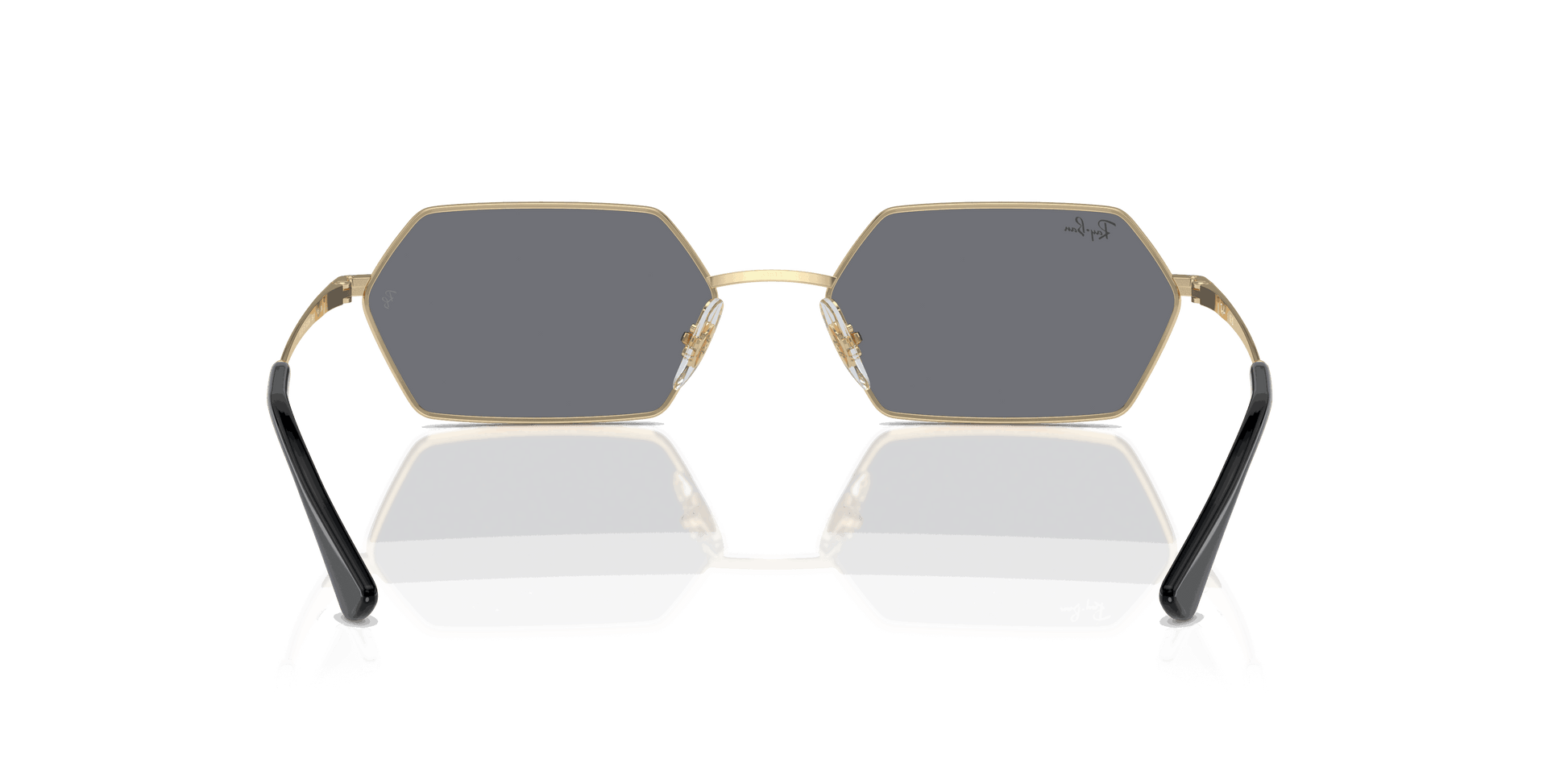 [Dark Grey Lenses, Polished Light Gold Frame]