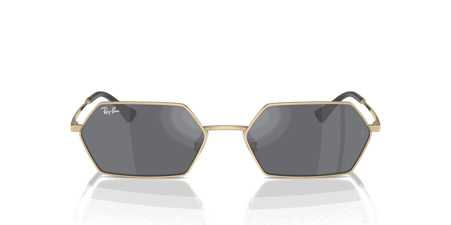 [Dark Grey Lenses, Polished Light Gold Frame]