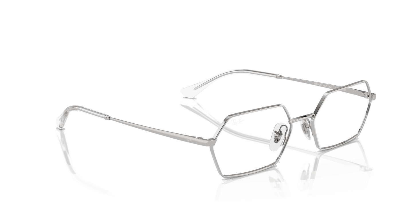 [Clear Lenses, Polished Silver Frame]