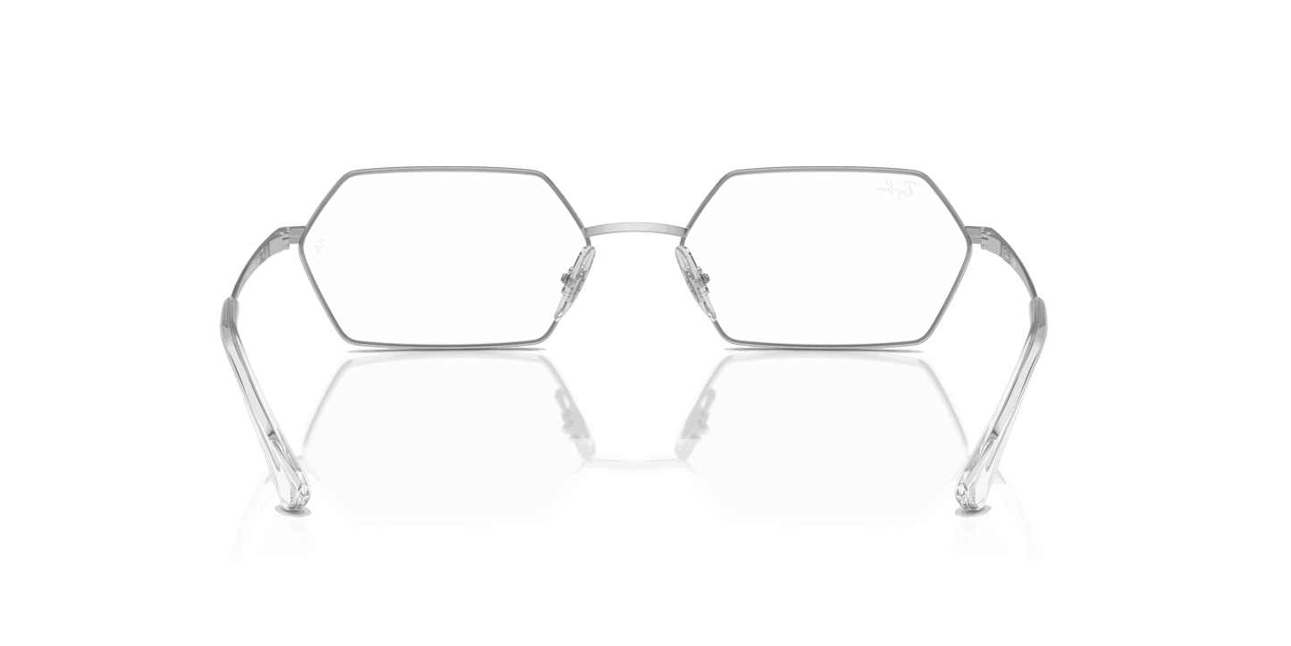 [Clear Lenses, Polished Silver Frame]
