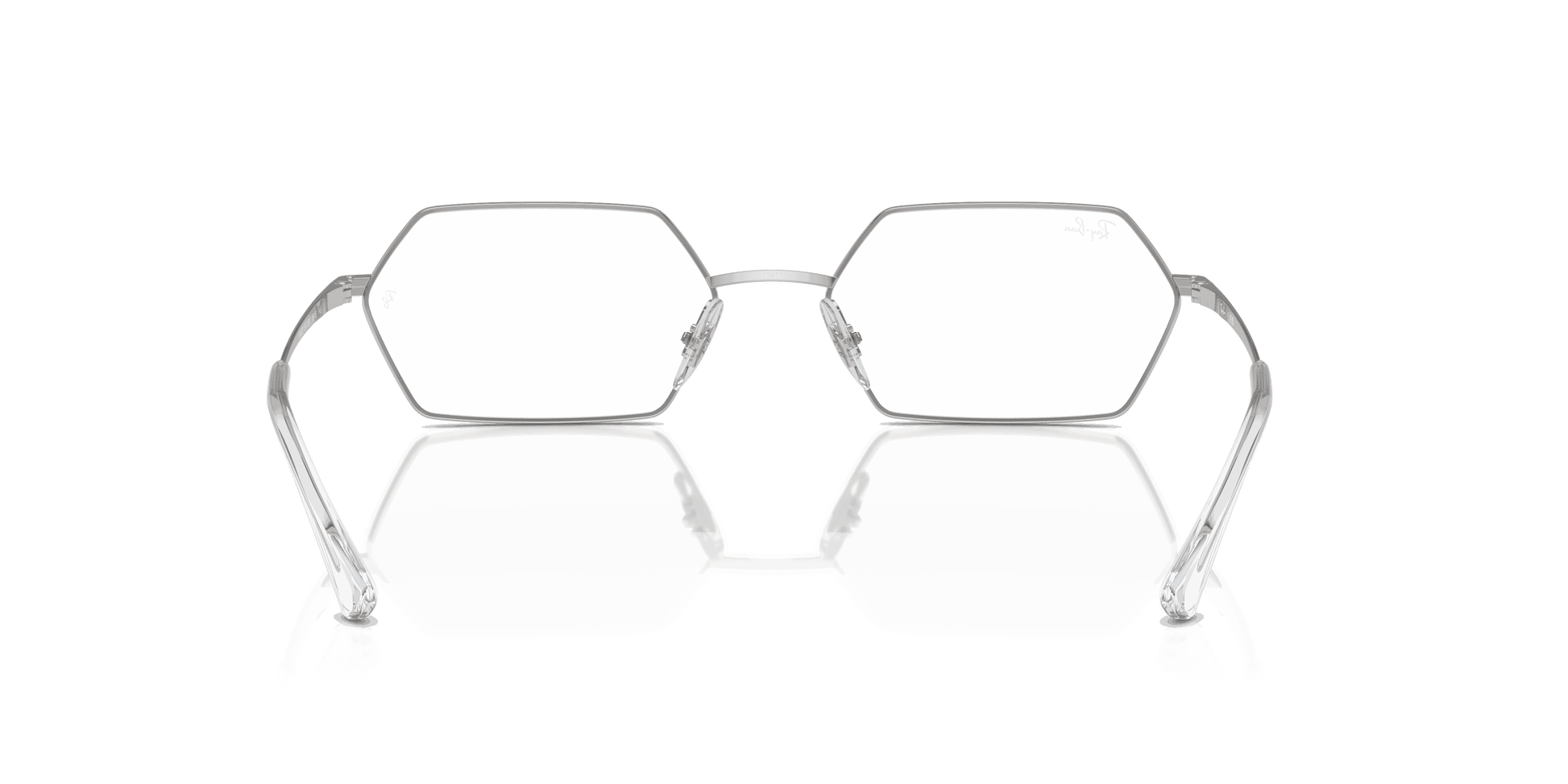 [Clear Lenses, Polished Silver Frame]