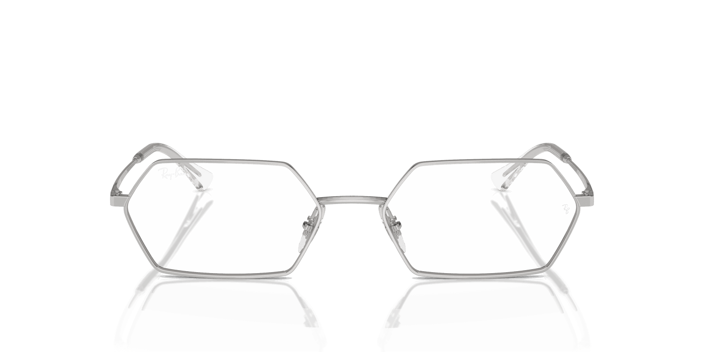 [Clear Lenses, Polished Silver Frame]