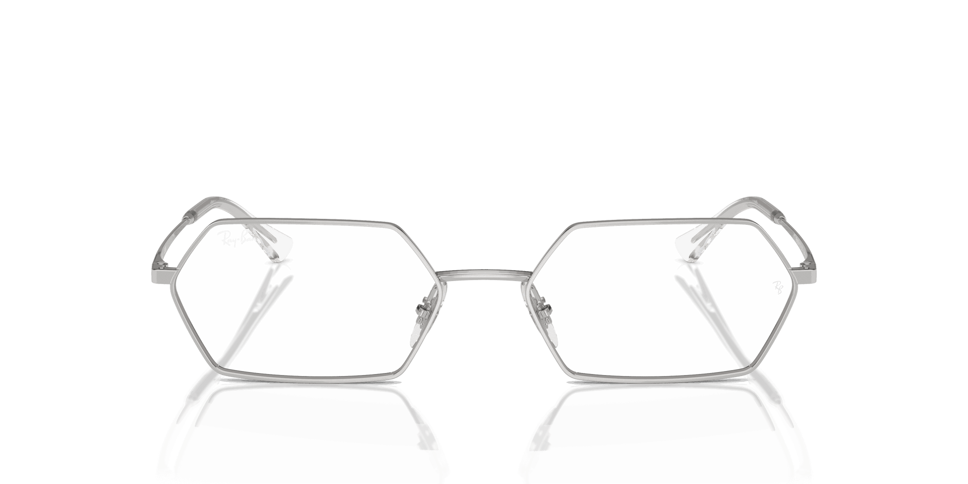 [Clear Lenses, Polished Silver Frame]