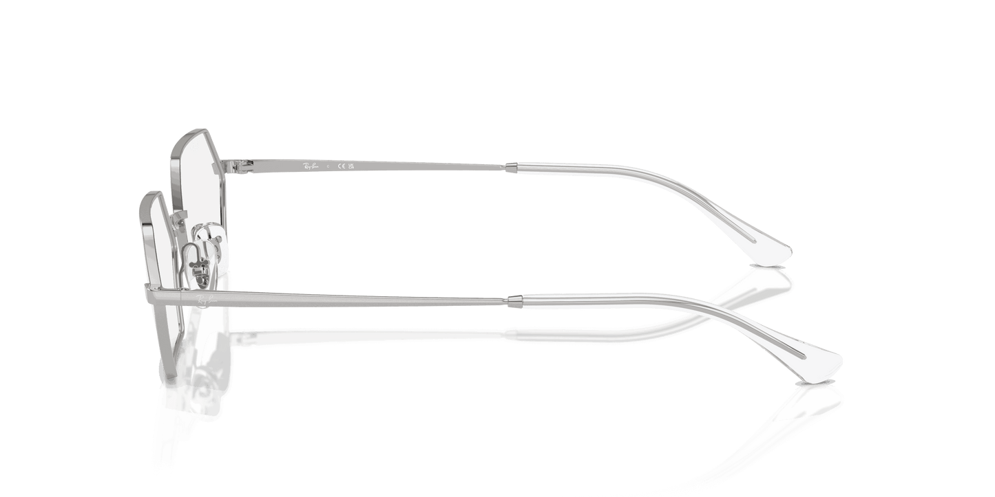 [Clear Lenses, Polished Silver Frame]