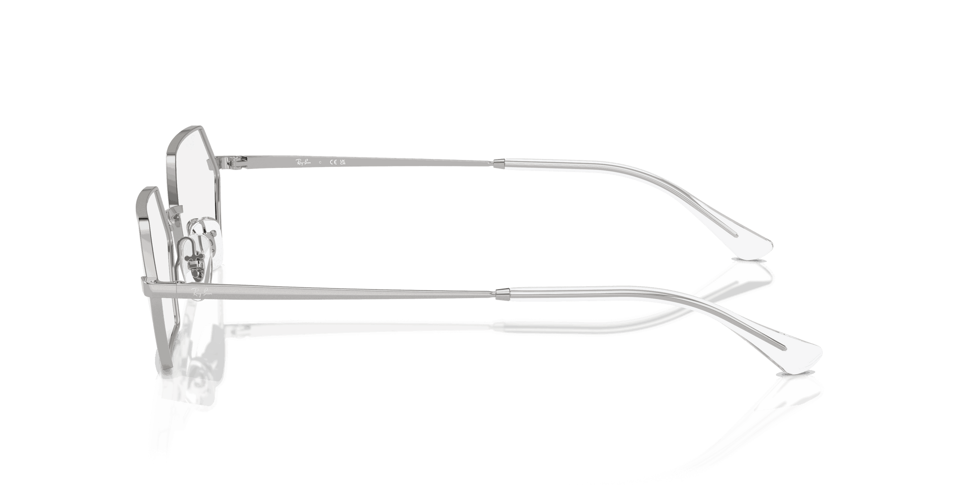[Clear Lenses, Polished Silver Frame]
