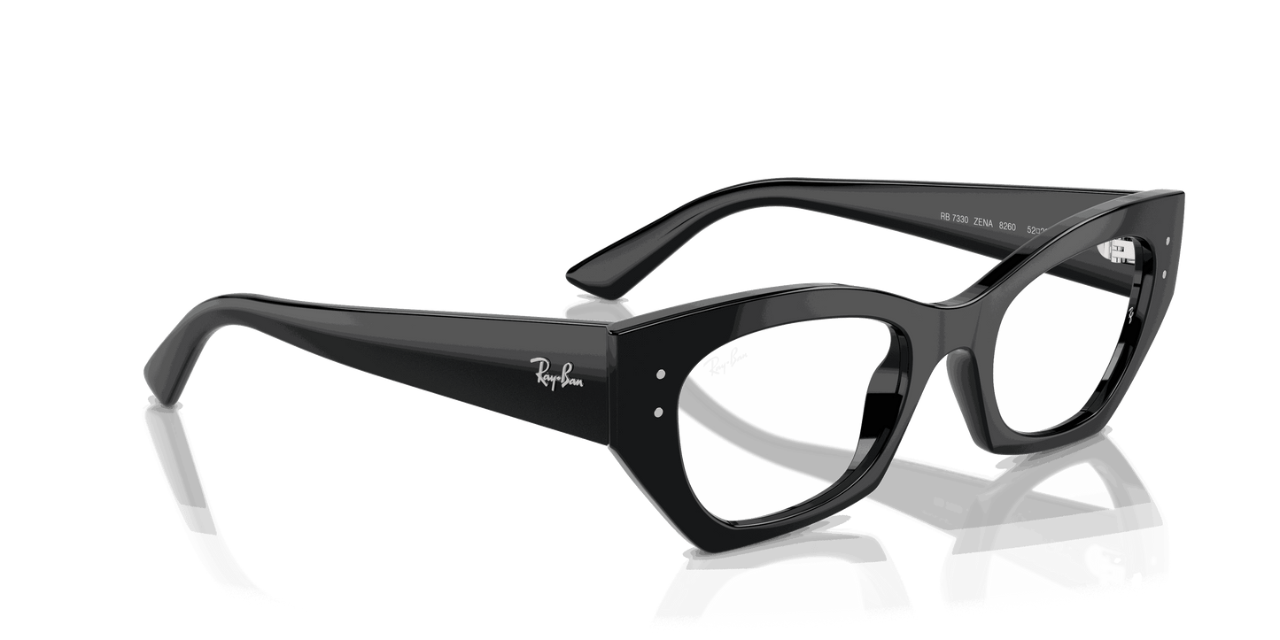 [Clear Lenses, Polished Black Frame]