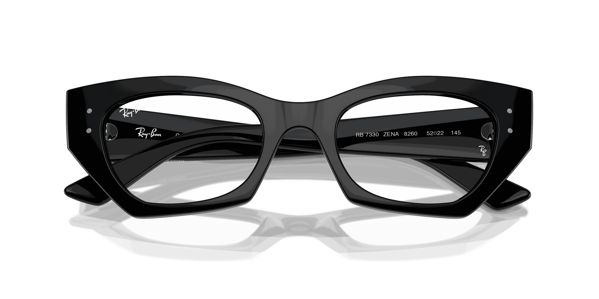 [Clear Lenses, Polished Black Frame]