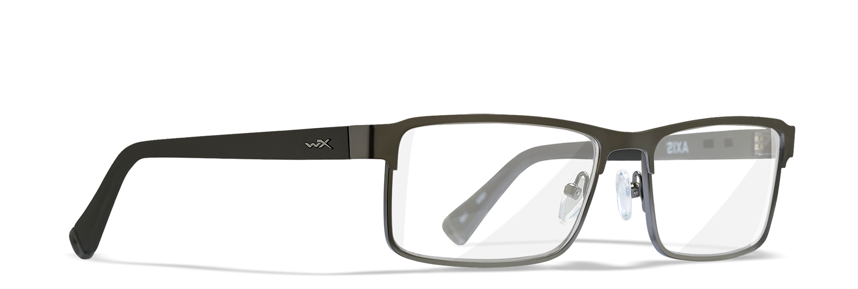 [Dark Gunmetal with Matte Utility Green Temples/Clear]
