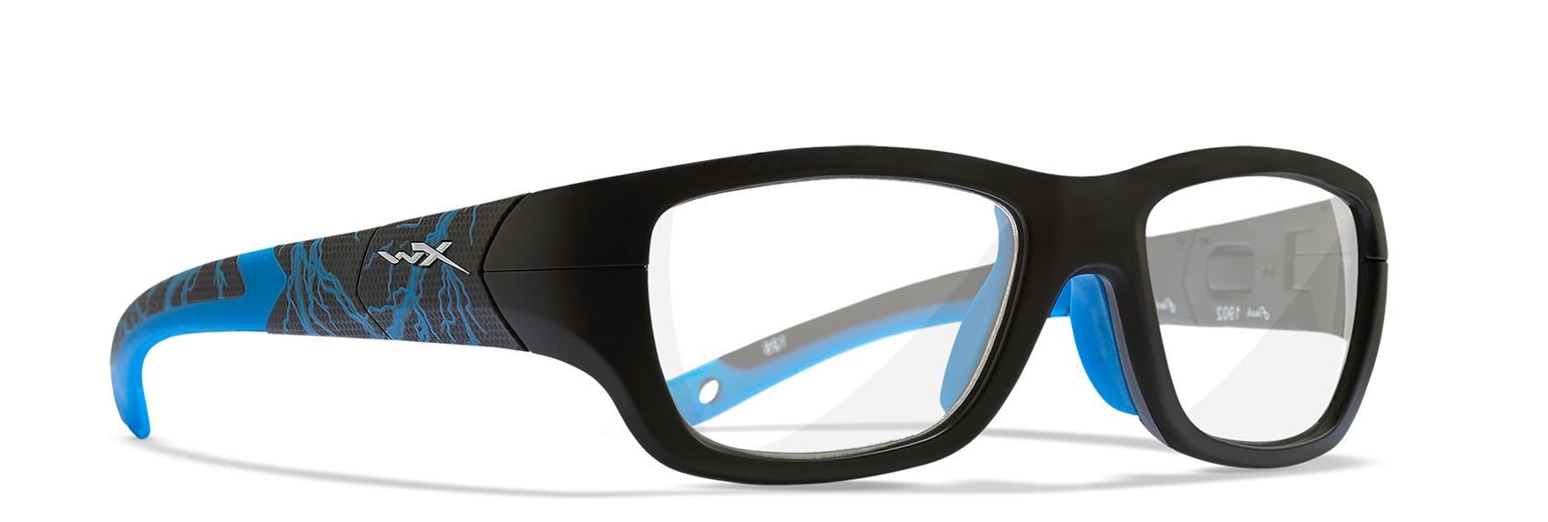 [Matte Black and Lightning Electric Blue/Clear]