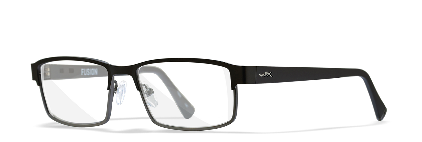 [Matte Black with Gunmetal Temples/Clear]