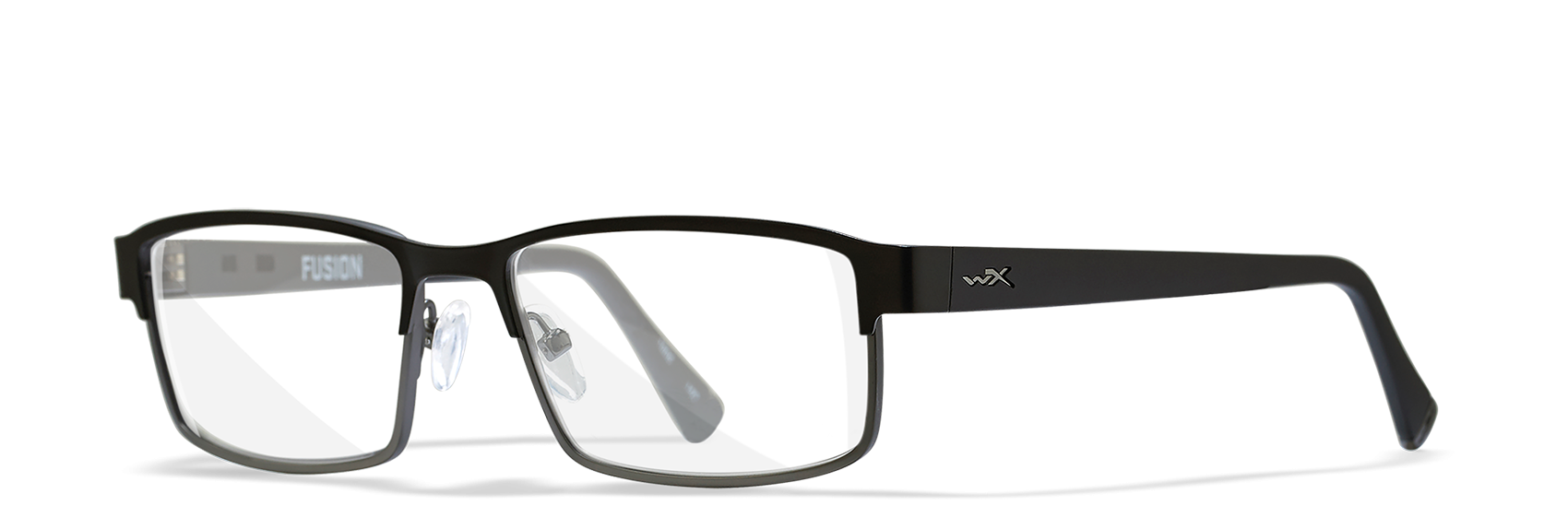 [Matte Black with Gunmetal Temples/Clear]