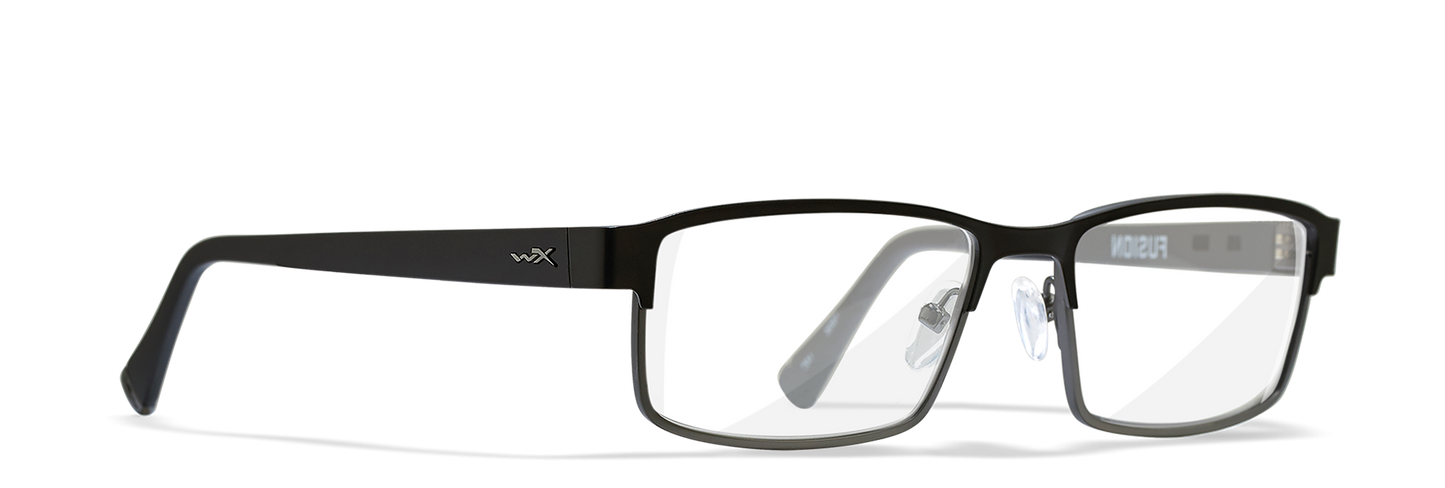 [Matte Black with Gunmetal Temples/Clear]