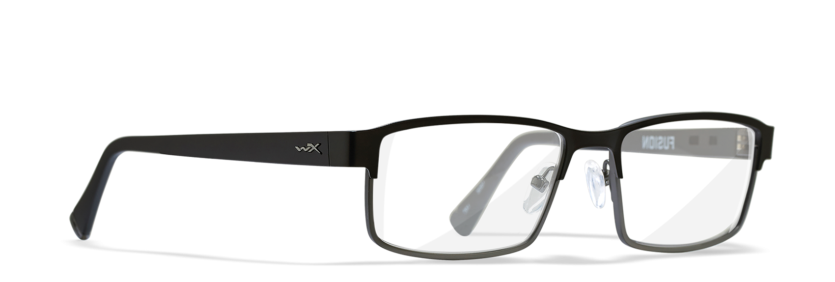 [Matte Black with Gunmetal Temples/Clear]