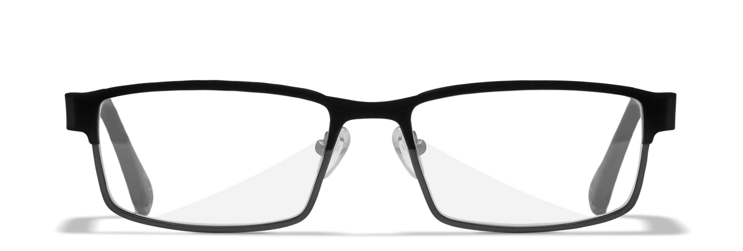 [Matte Black with Gunmetal Temples/Clear]