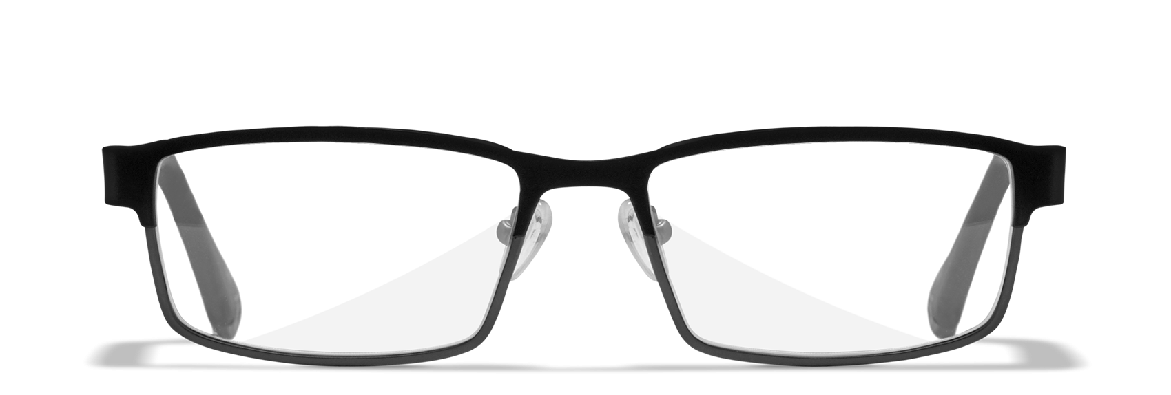 [Matte Black with Gunmetal Temples/Clear]