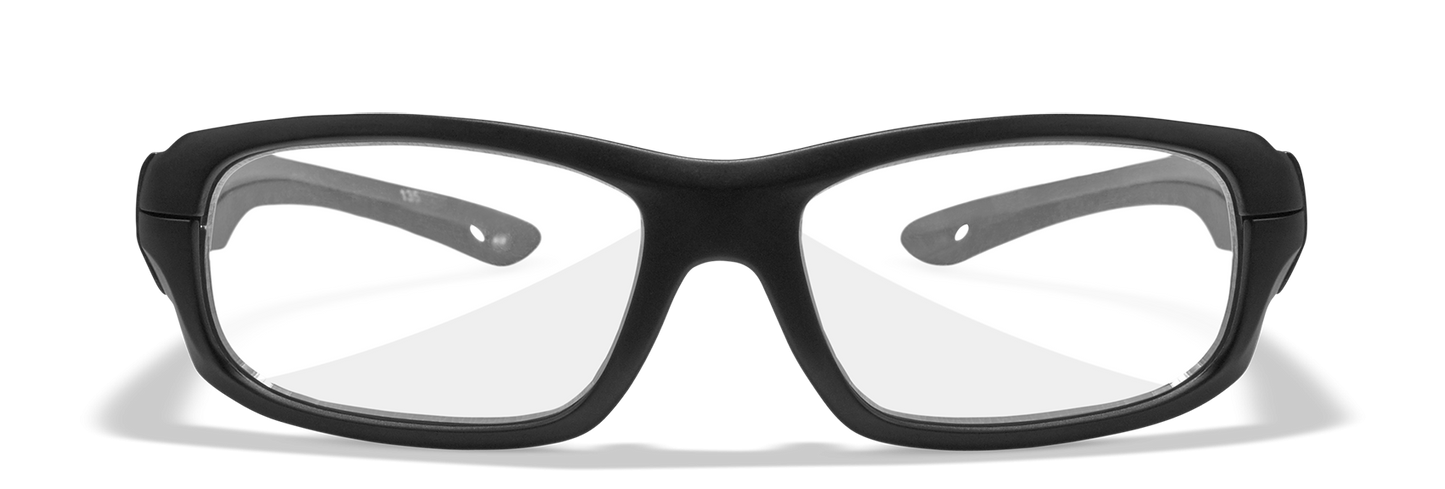 [Matte Black and Dark Silver/Clear]