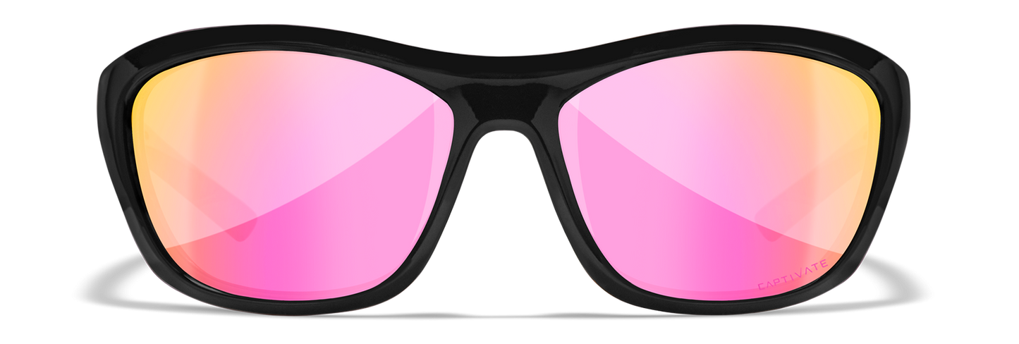 [Gloss Black/CAPTIVATE™ Polarized Rose Gold Mirror]