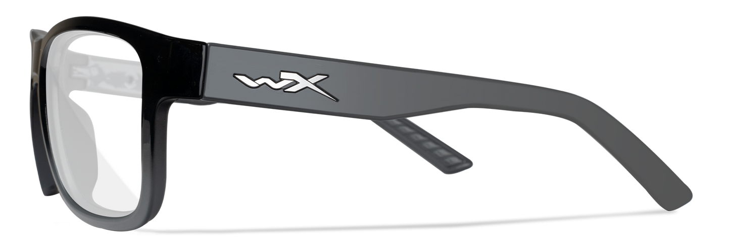[Gloss Black to Grey Fade with Black Temples/Clear]