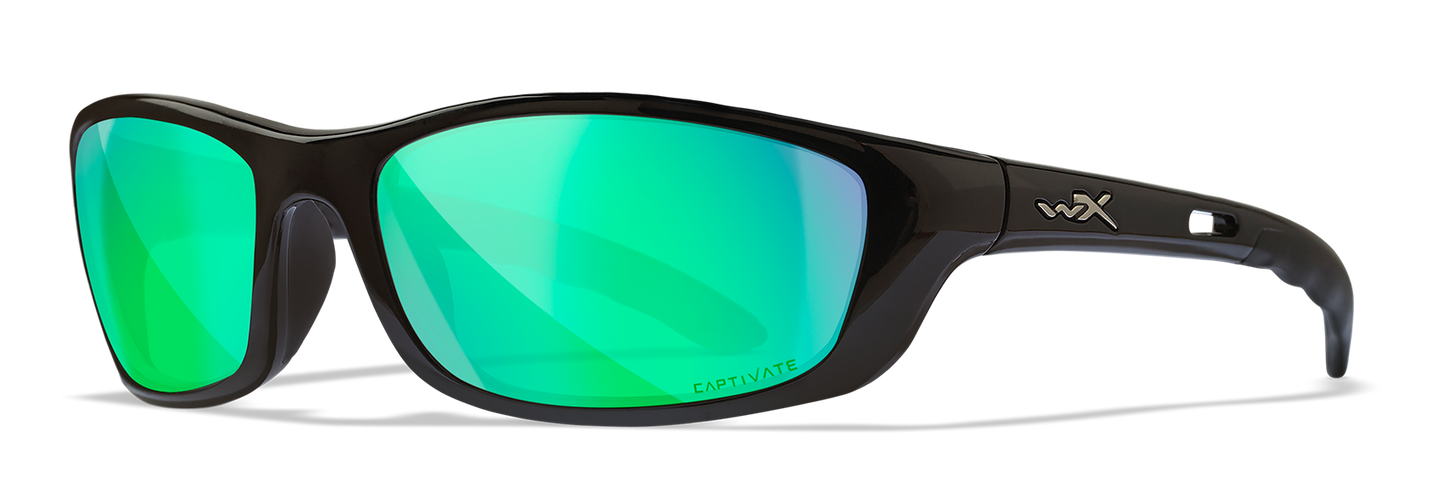 [Gloss Black/CAPTIVATE™ Polarized Green Mirror]
