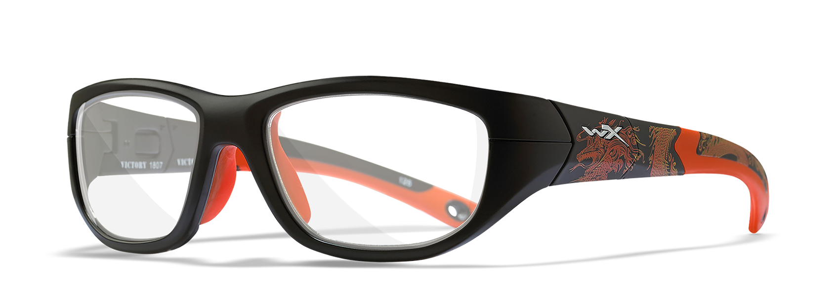 [Matte Black with Sonic Orange/Clear]