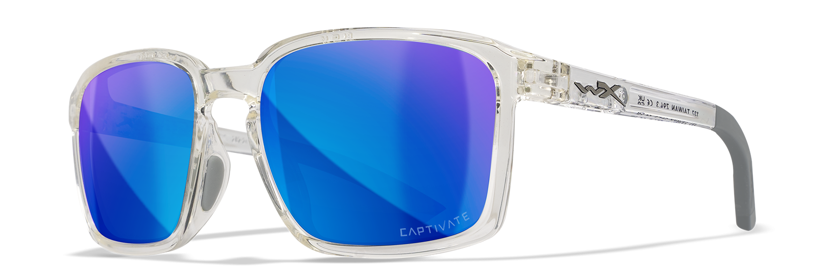 [Gloss Clear Crystal/CAPTIVATE™ Polarized Blue Mirror]