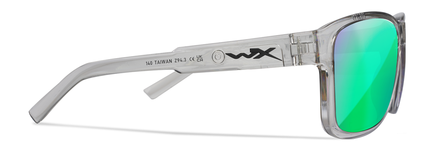 [Gloss Crystal Light Grey/CAPTIVATE™ Polarized Green Mirror]
