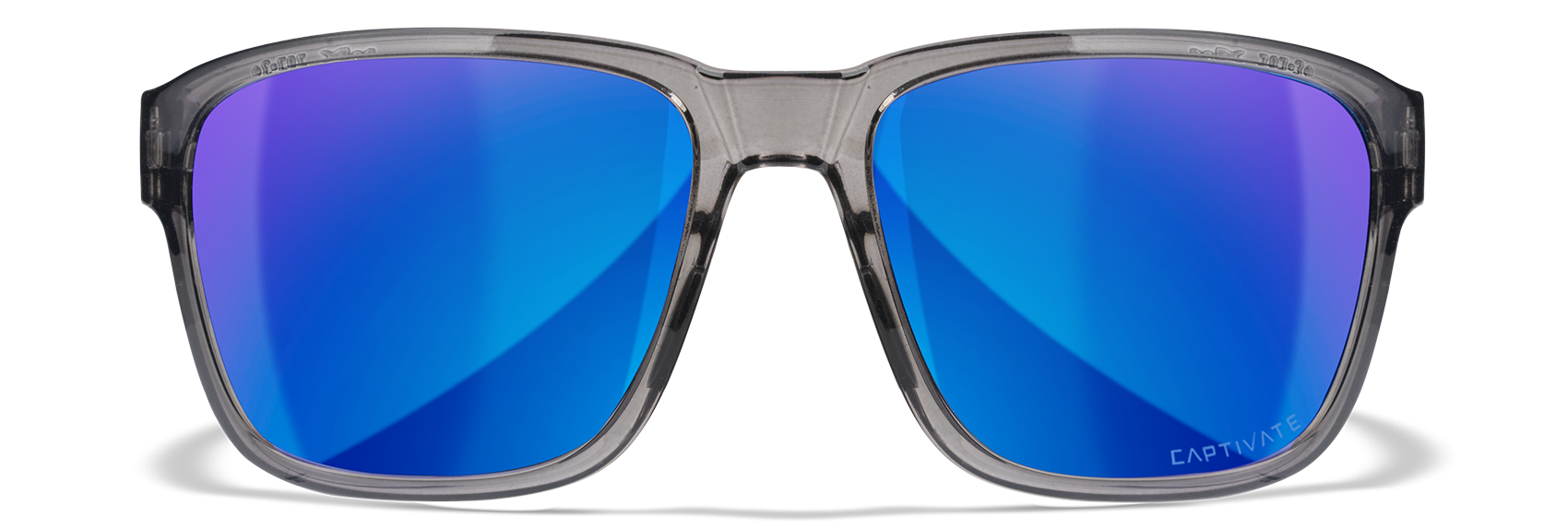 [Gloss Crystal Dark Grey/CAPTIVATE™ Polarized Blue Mirror]