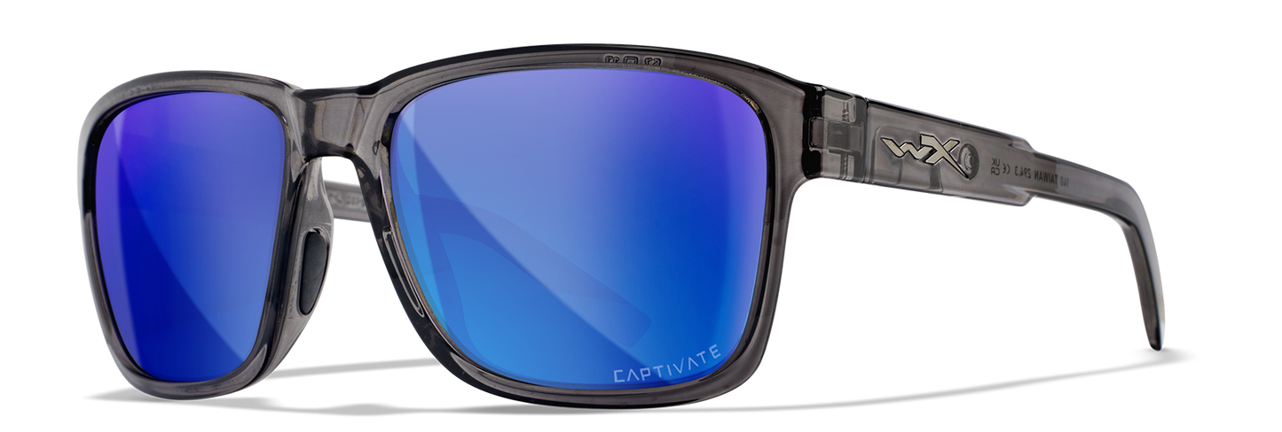 [Gloss Crystal Dark Grey/CAPTIVATE™ Polarized Blue Mirror]