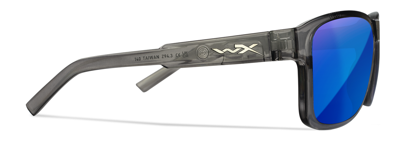 [Gloss Crystal Dark Grey/CAPTIVATE™ Polarized Blue Mirror]
