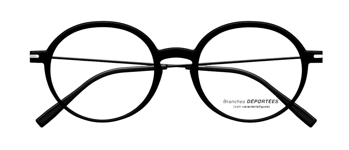 [Satin Black Face - Black Off-Set Temples]