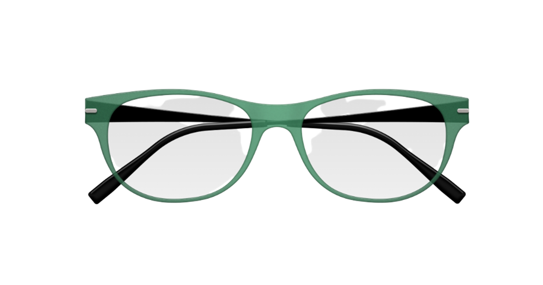 [Deep Frost Green Face - Black Temples]