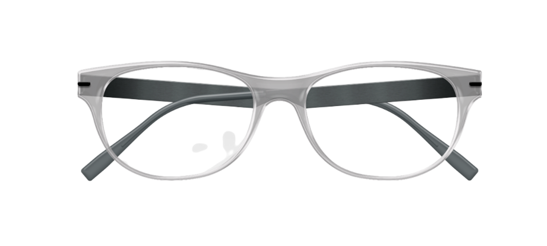 [Translucent Gray Face - Graphite Temples]