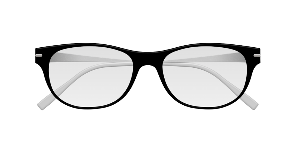 [Satin Black Face - Gray Mother-Of-Pearl Temples]