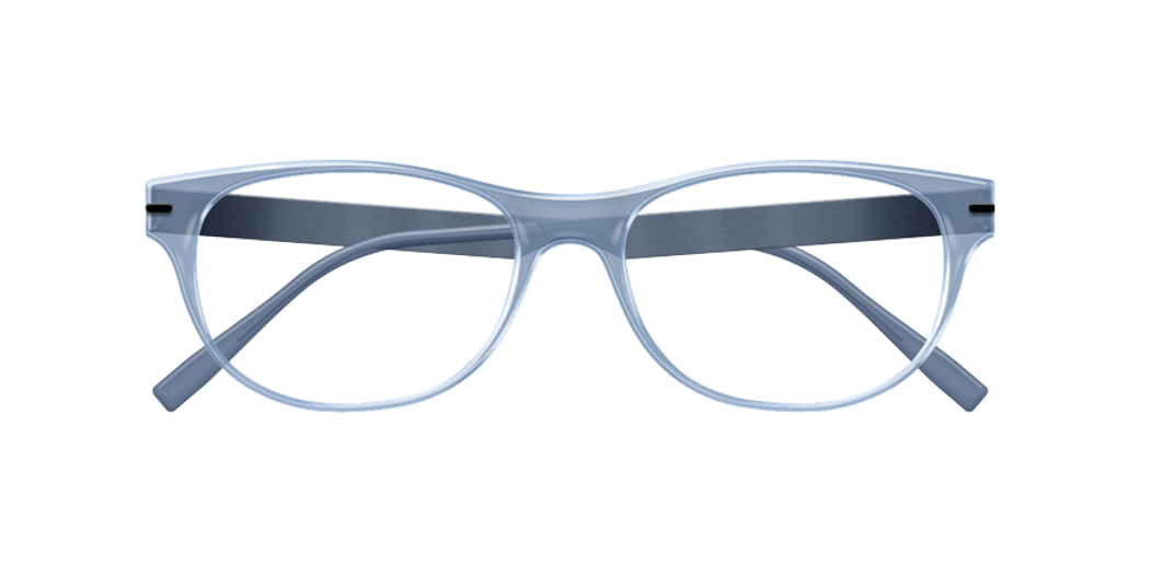 [Translucent Blue Jeans Face - Wheat Temples]