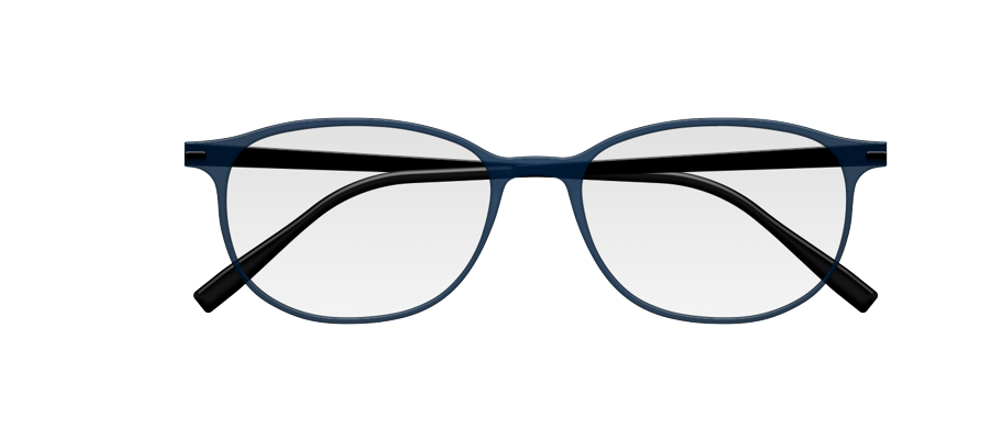 [Navy Frost Face - Black Temples]