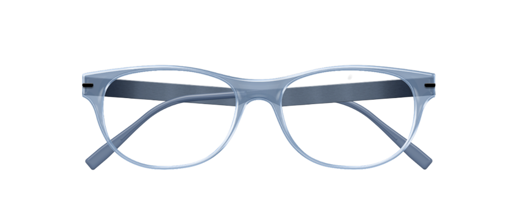 [Translucent Blue Jeans Face - Wheat Temples]