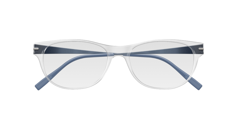 [Crystal Face - Denim Blue Temples]