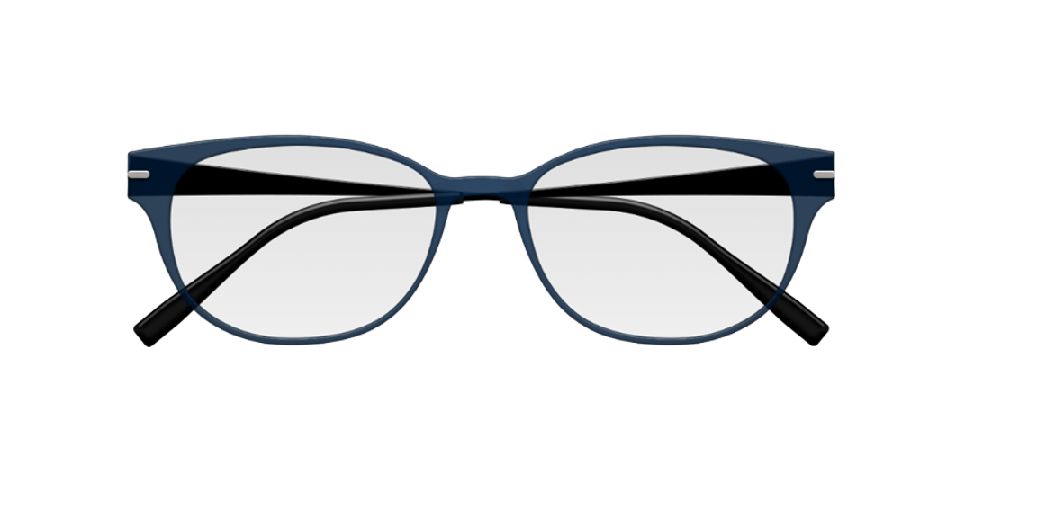 [Navy Frost Face - Black Temples]